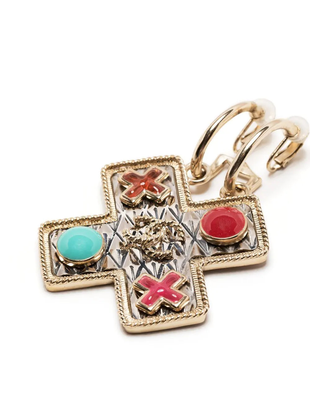 Top Quality Chanel Cross Mono-clip Logo Clip-on Earrings