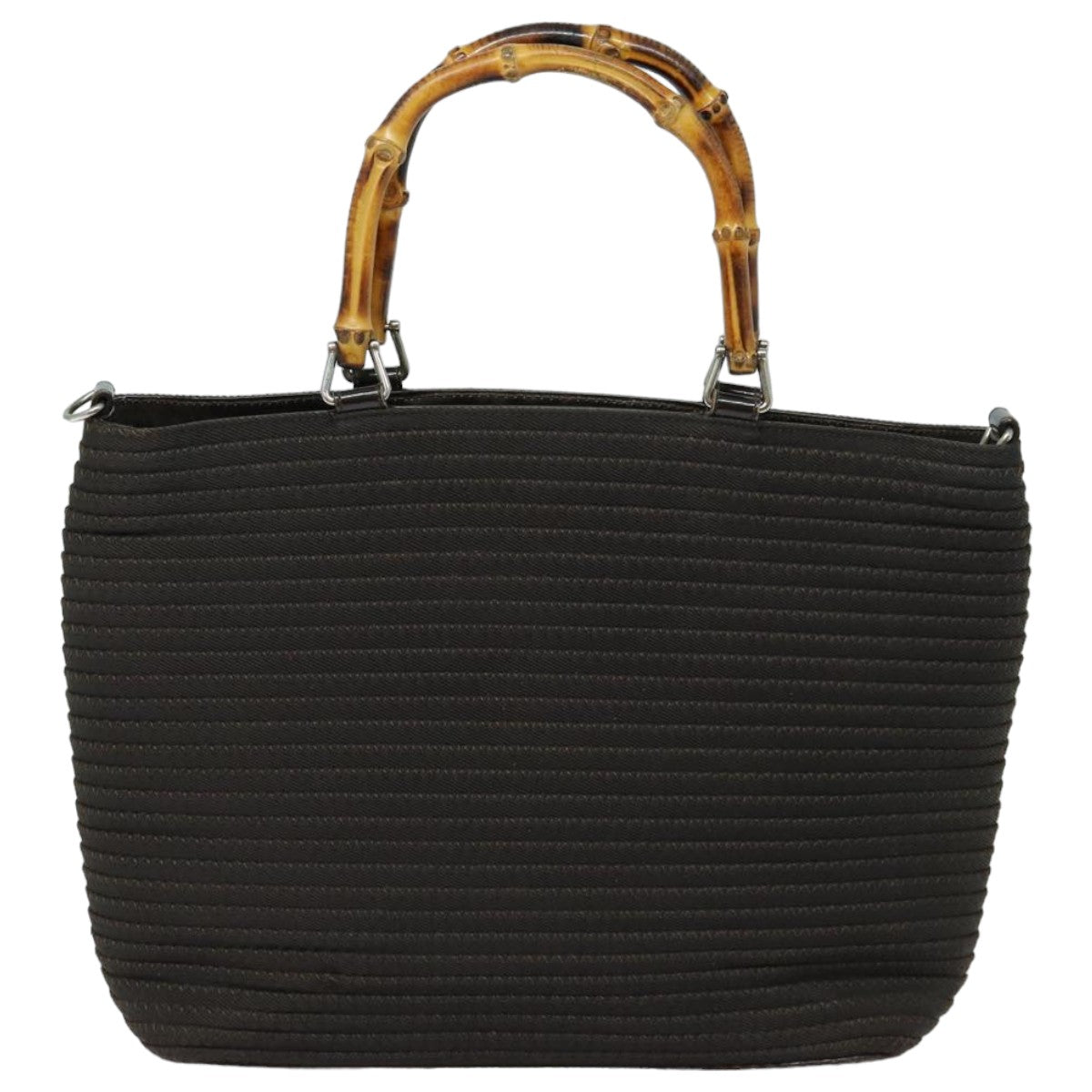 Gucci Bamboo Brown Synthetic Handbag ()