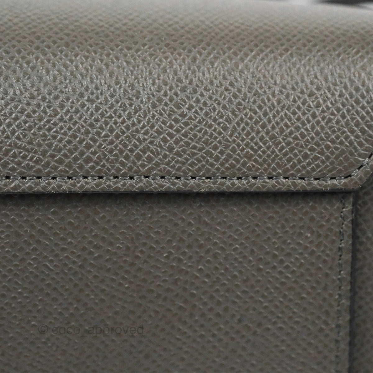 Celine Micro Belt Bag Grey Grained Calfskin Gold Hardware