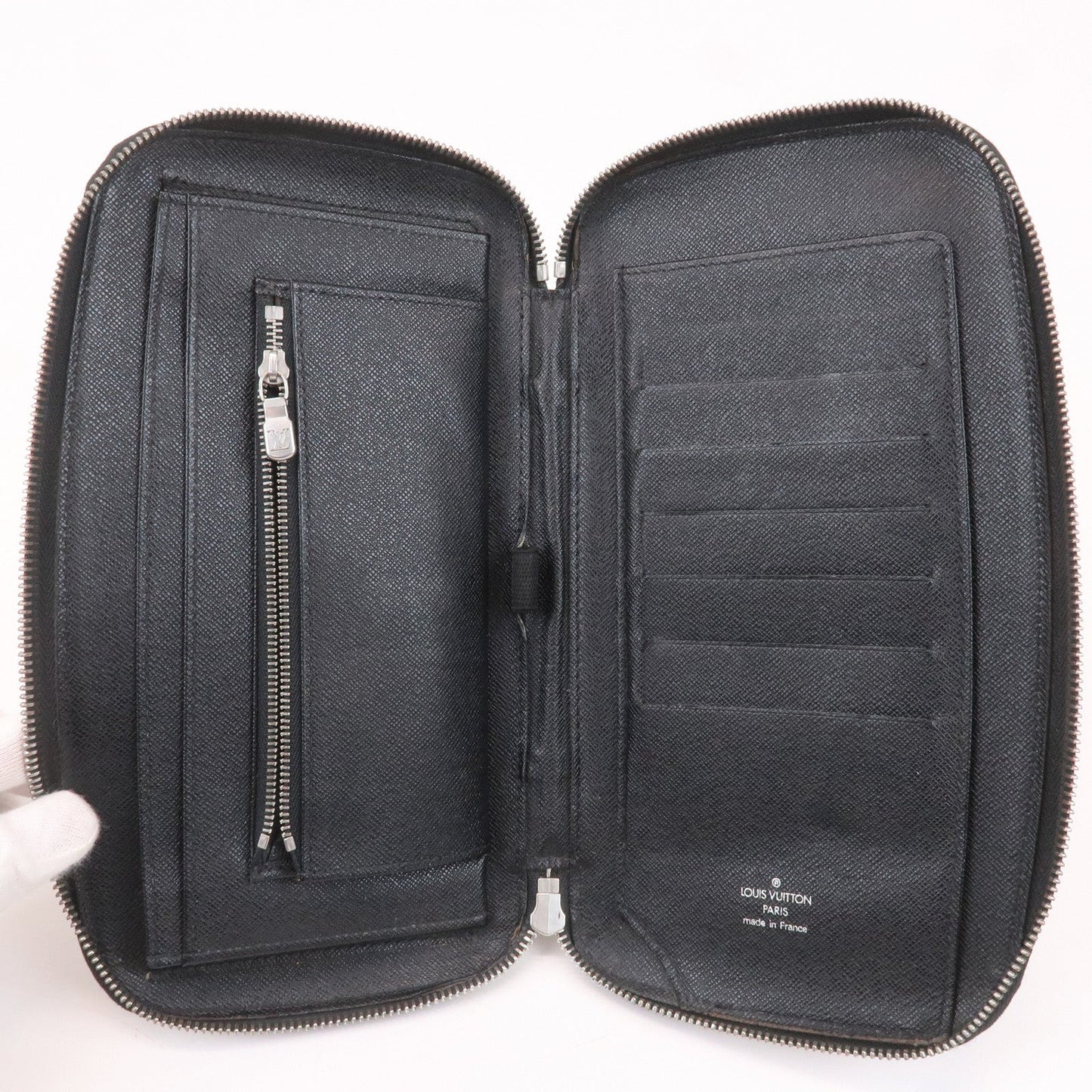 Louis Vuitton Taiga Organizer Atoll Long Wallet Ardoise M30652