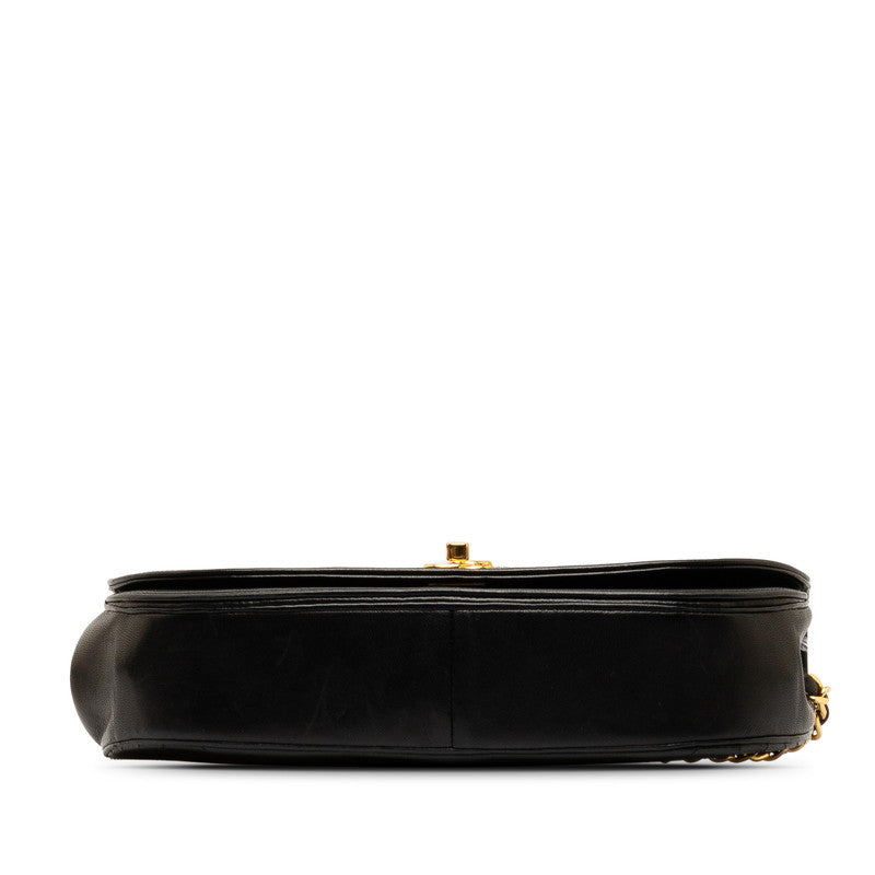 Chanel Coco Half Moon Chain Shoulder Bag Black   Chanel