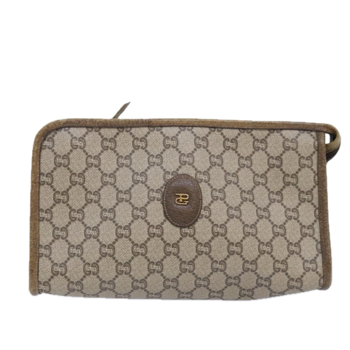 Gucci Beige Canvas Clutch Bag