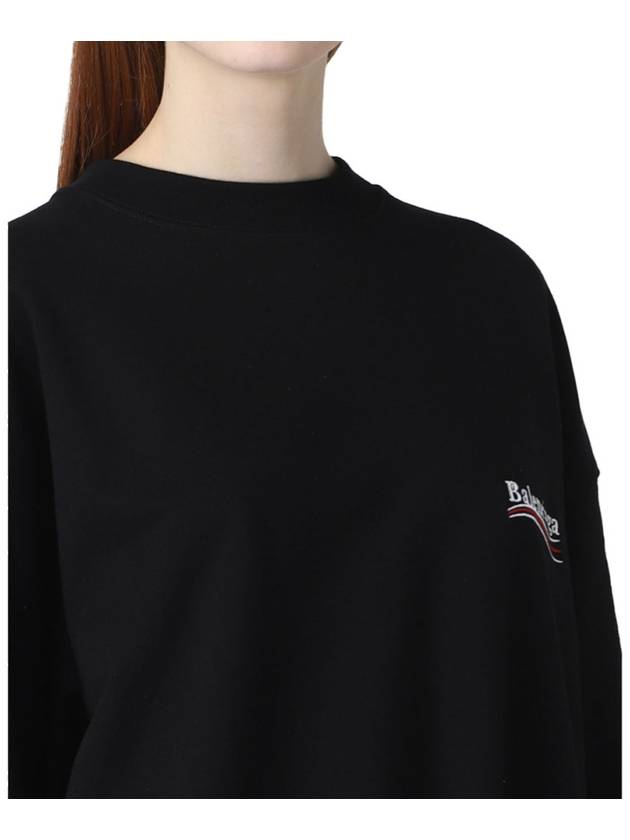 Luxury Balenciaga  Political Campaign Regular Fit Sweatshirt Black