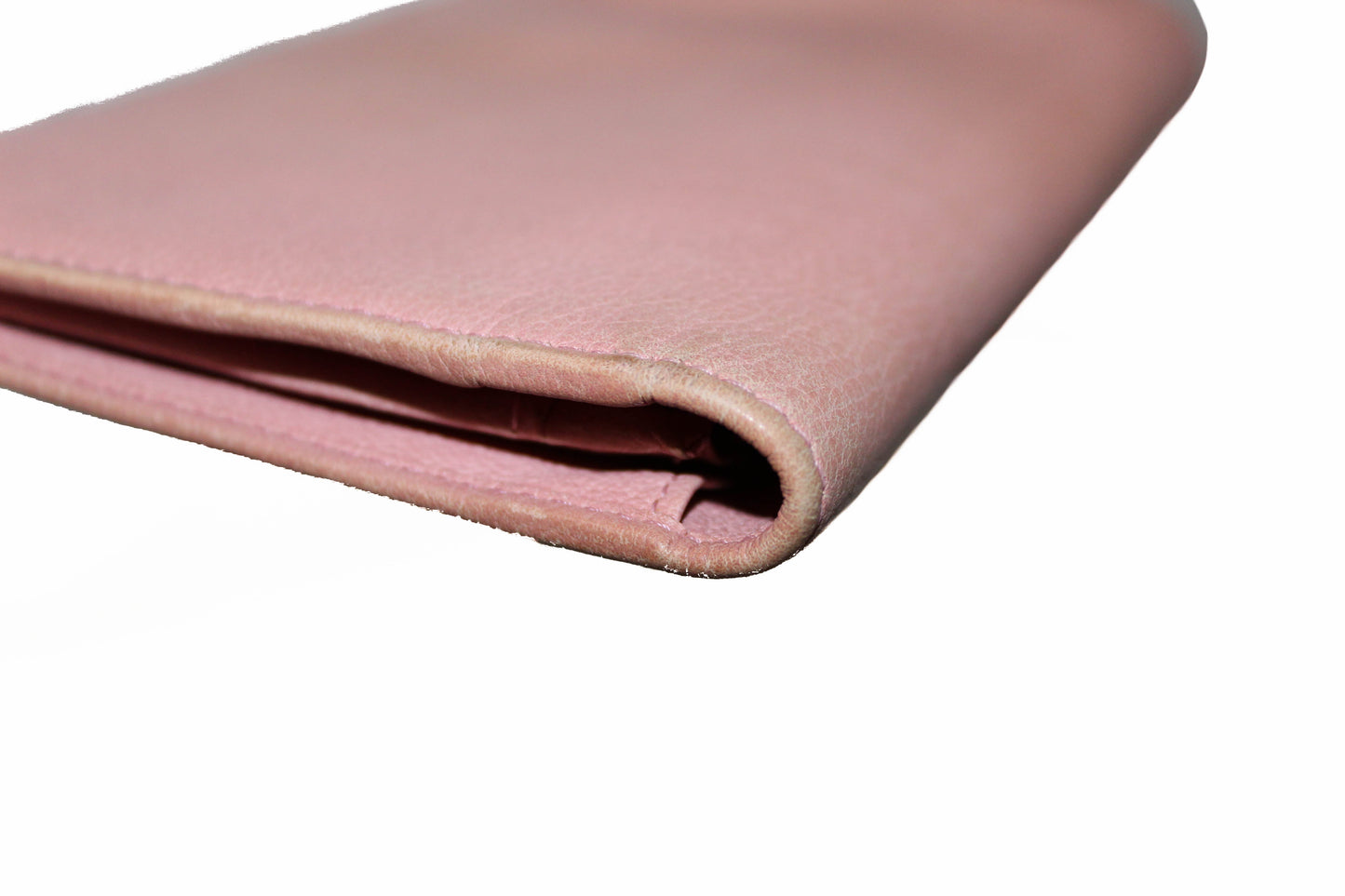 Chanel Pink Calfskin Leather Flap Camellia Wallet