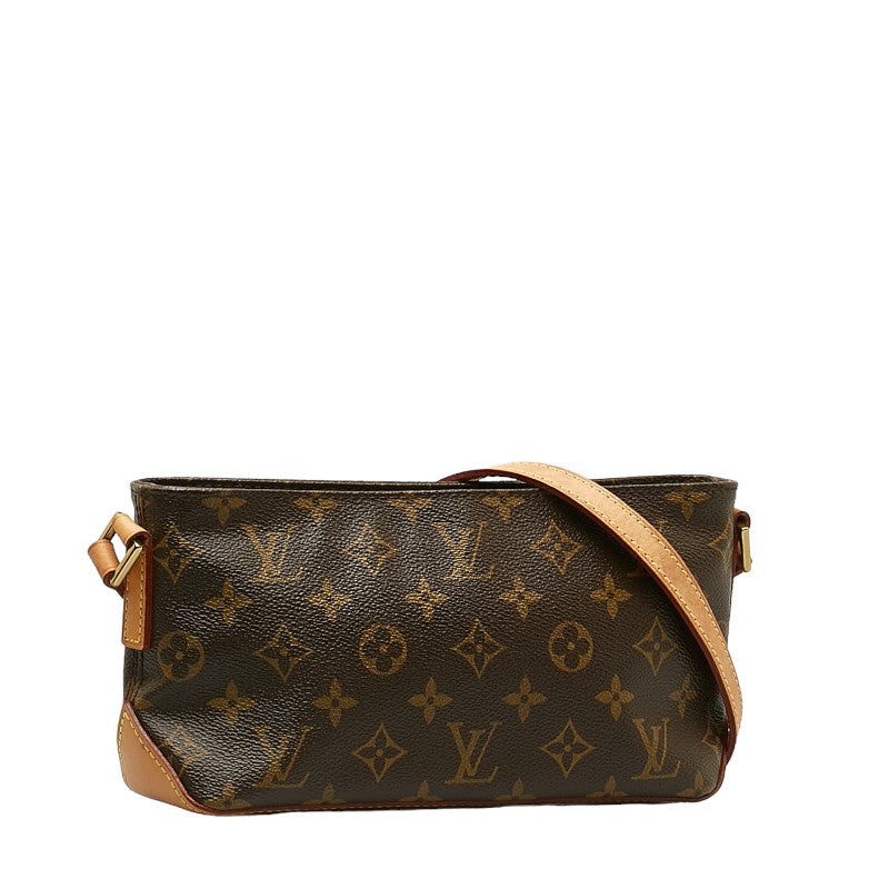 Louis Vuitton Monogram M51240 Shoulder Bag Leather Brown