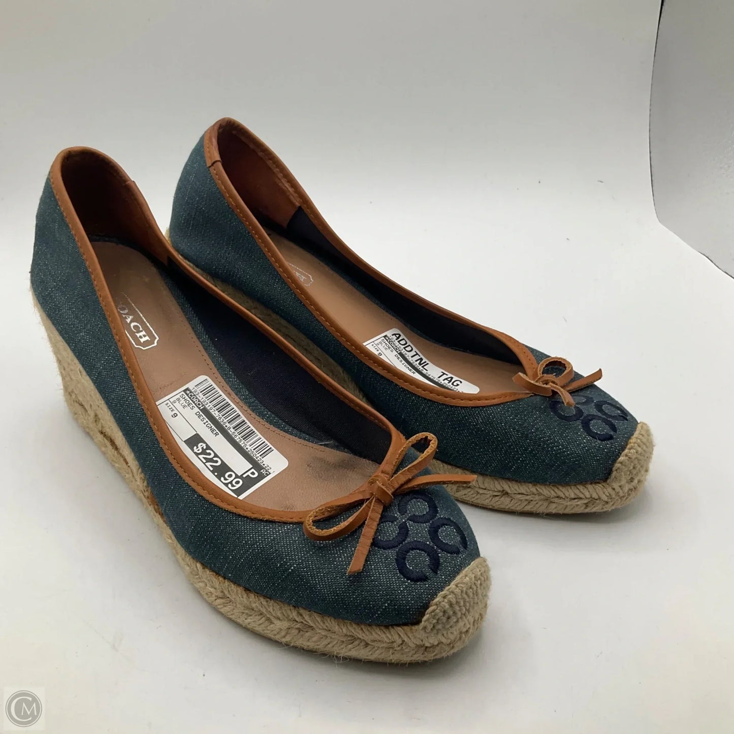 Shoes Designer By Coach In Blue, Size: 9