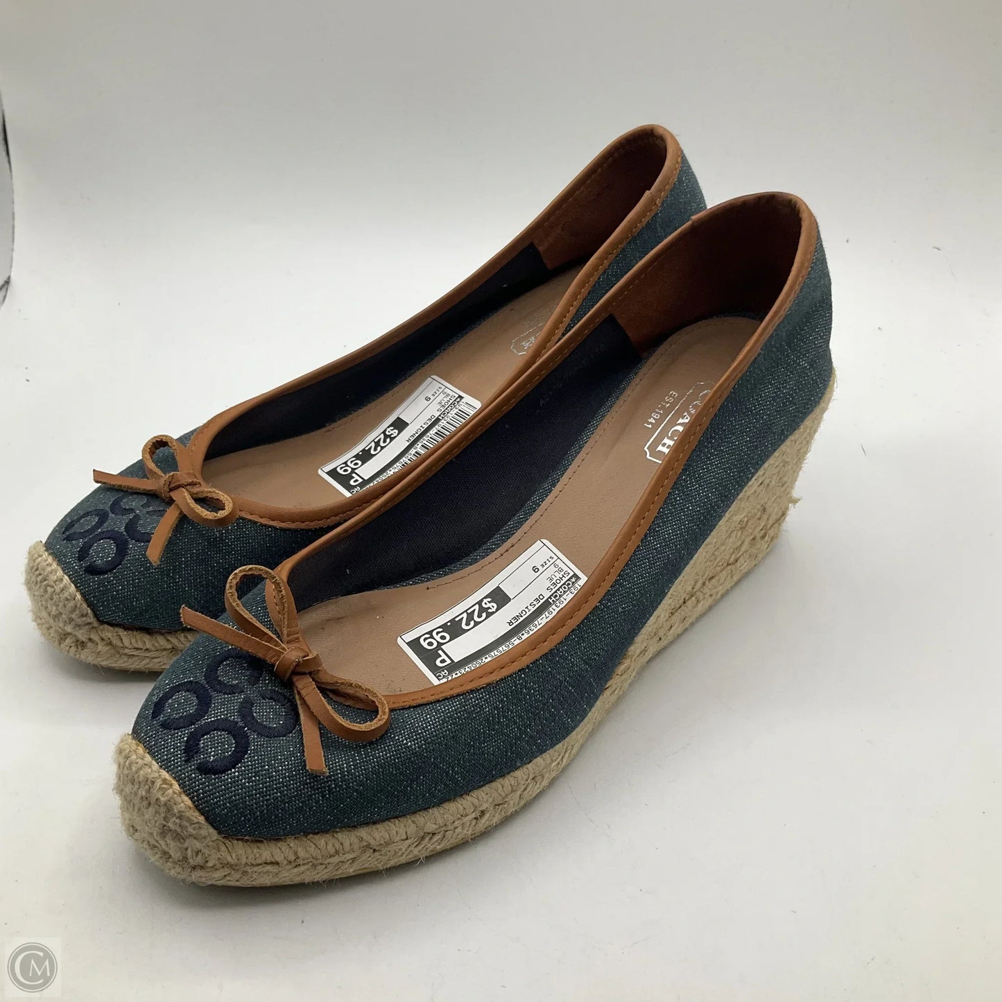 Shoes Designer By Coach In Blue, Size: 9