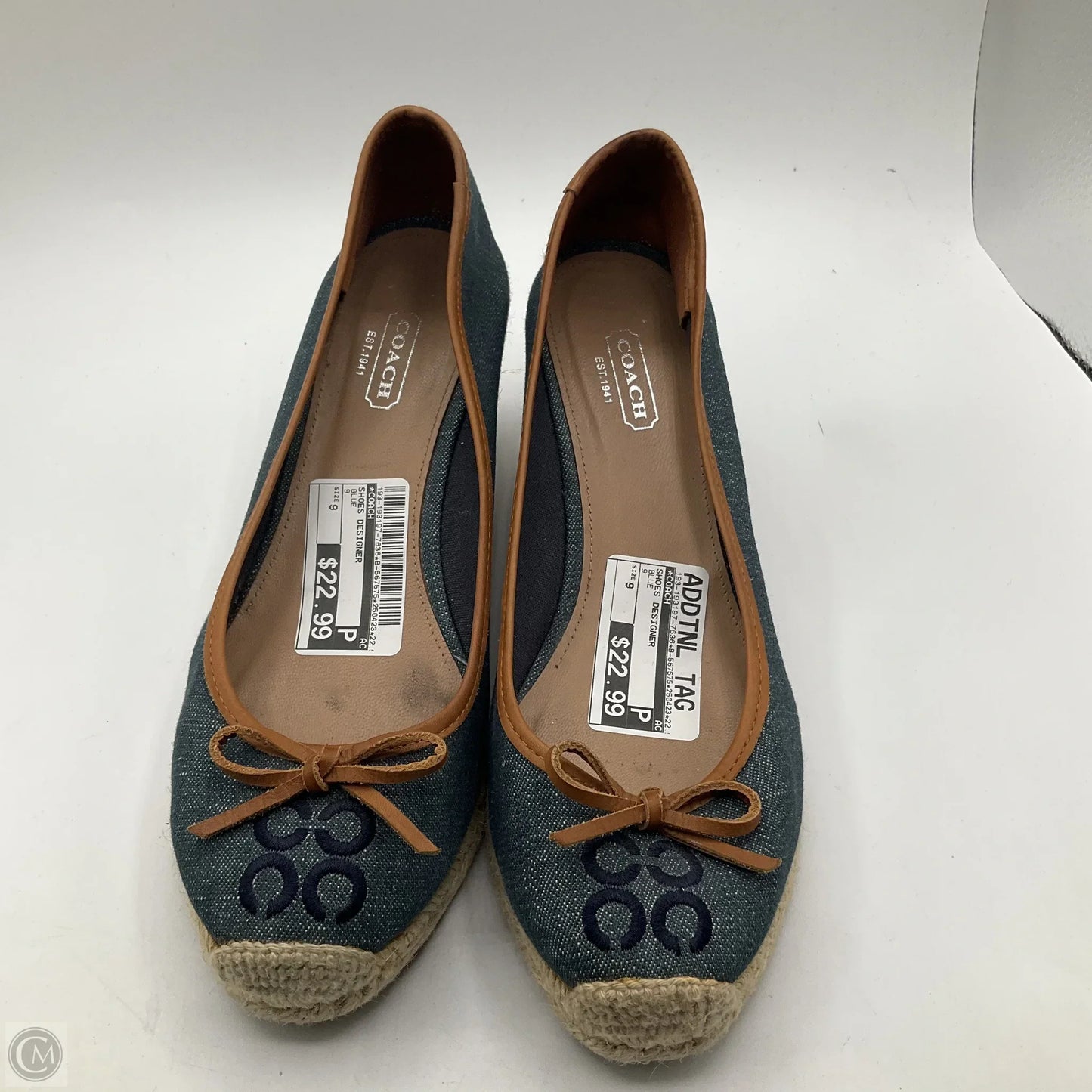Shoes Designer By Coach In Blue, Size: 9