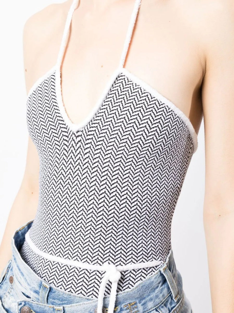 Patterned Halterneck Swimsuit