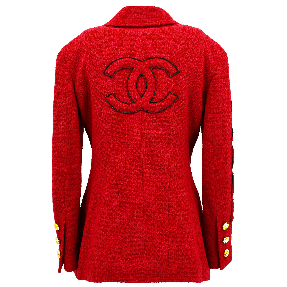 Chanel Double Breasted Jacket Red 29 #40