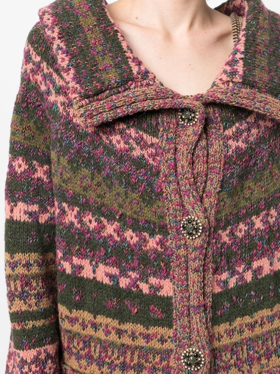 Intarsia Knit Cardigan