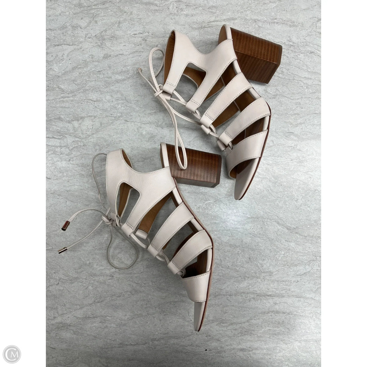 Sandals Designer By Coach In Cream, Size: 8