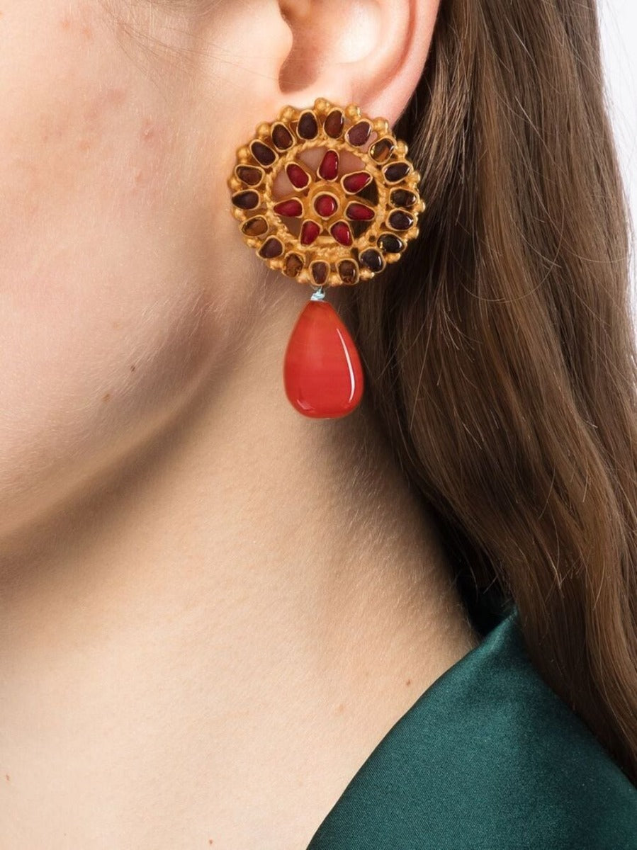 Top Quality Chanel Glass-Bead Drop Earrings