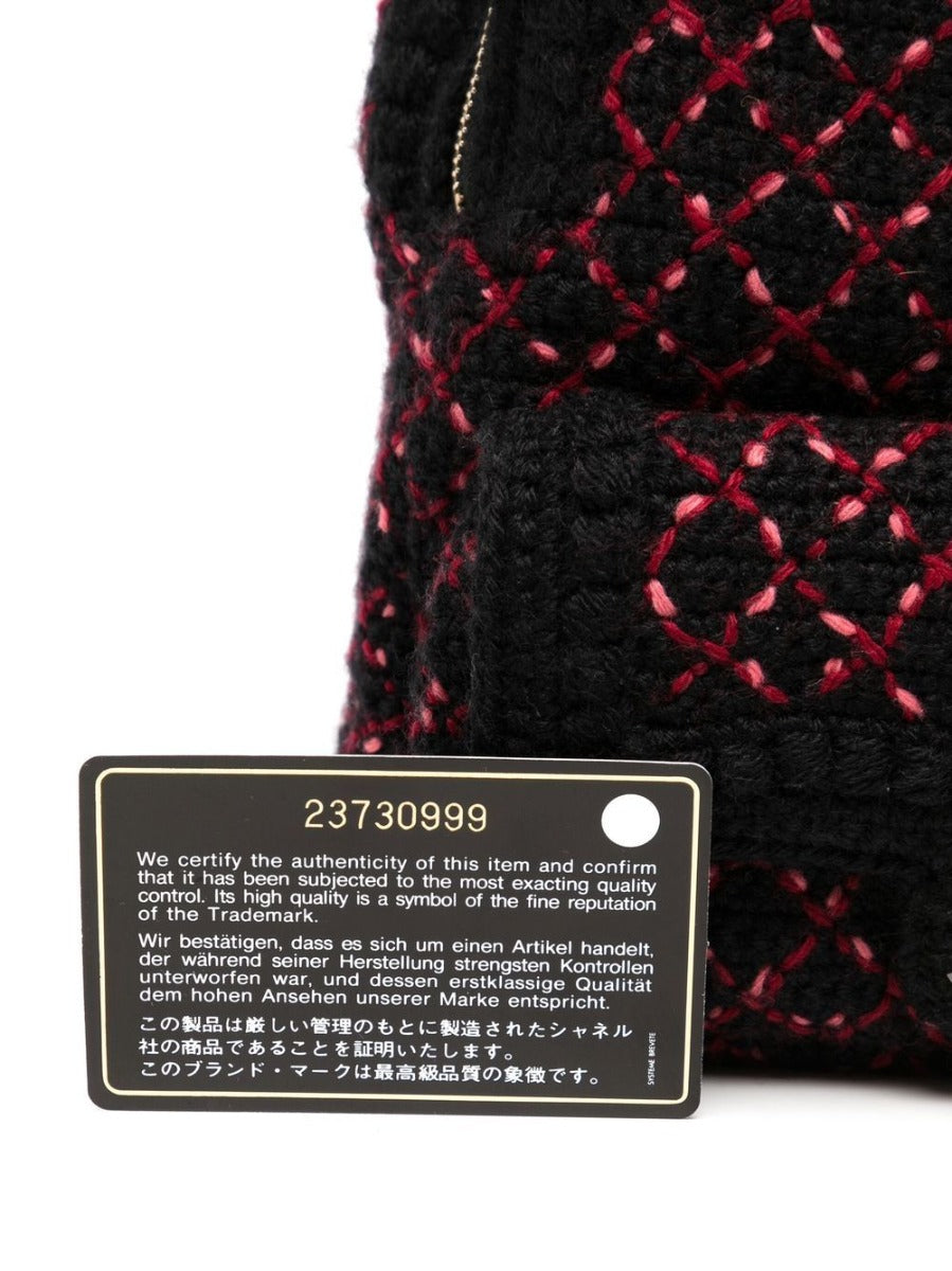 Diamond Quilted Tweed Backpack