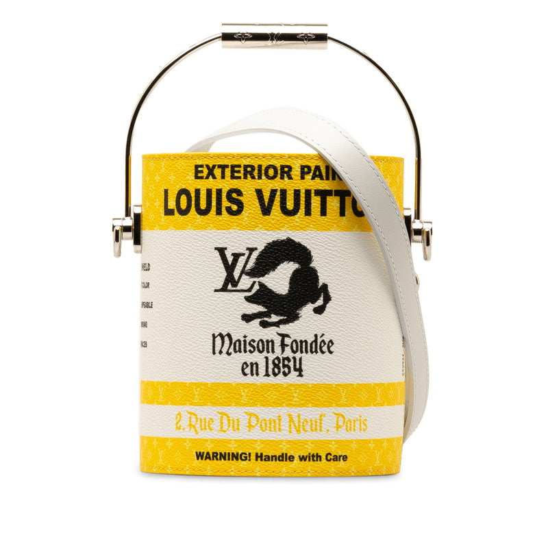 Louis Vuitton Monogram Paint Can Handbag 2WAY M81593 Yellow White PVC  Louis Vuitton