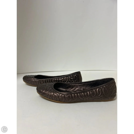 Shoes Designer By Coach In Bronze, Size: 7