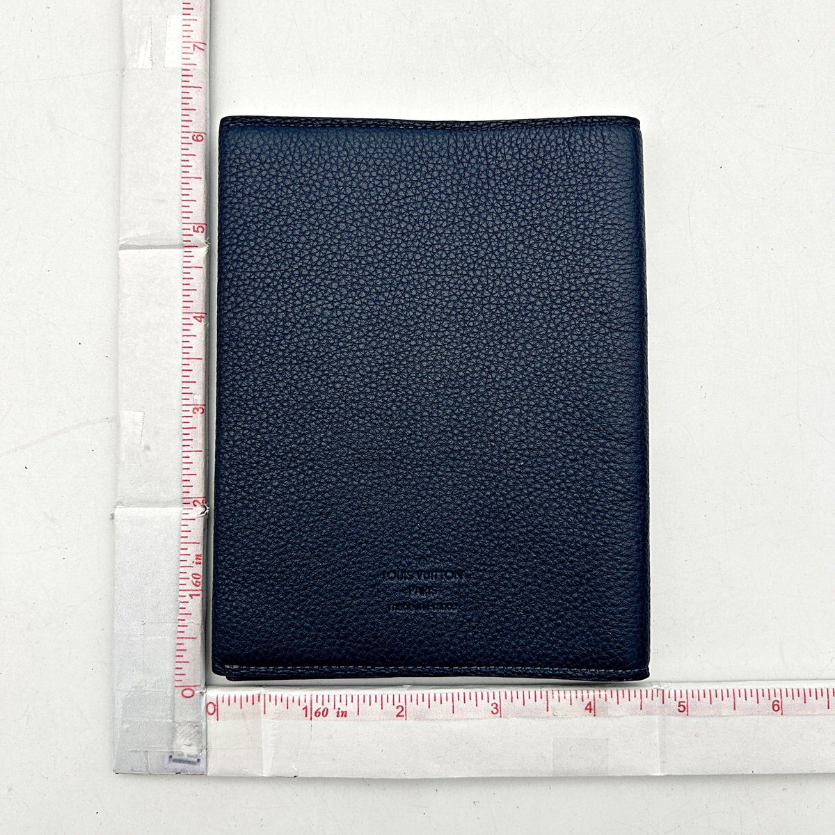 LOUIS VUITTON Tryon leather Passport Holder Blue lv6616gg