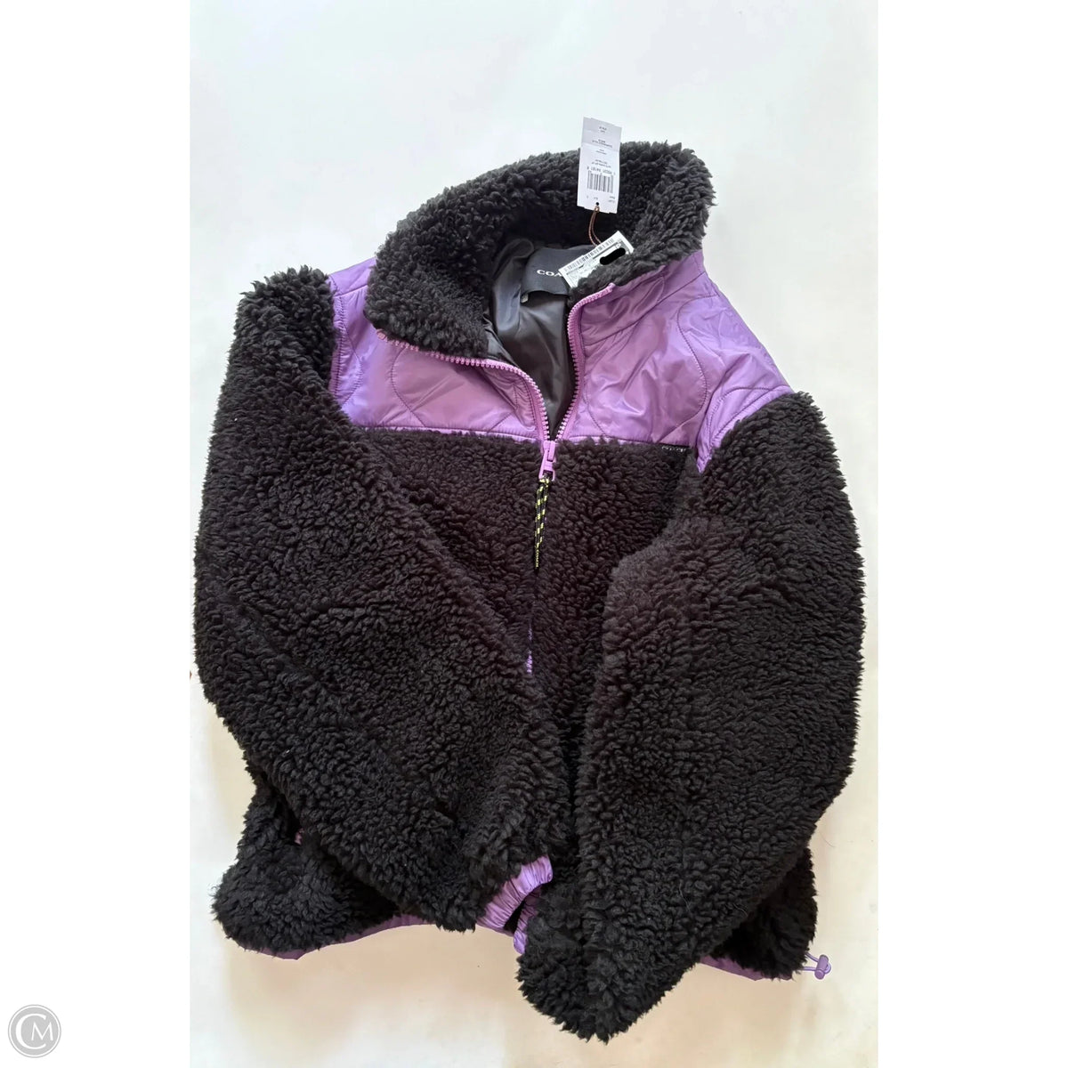 Jacket Designer By Coach In Black, Size: S