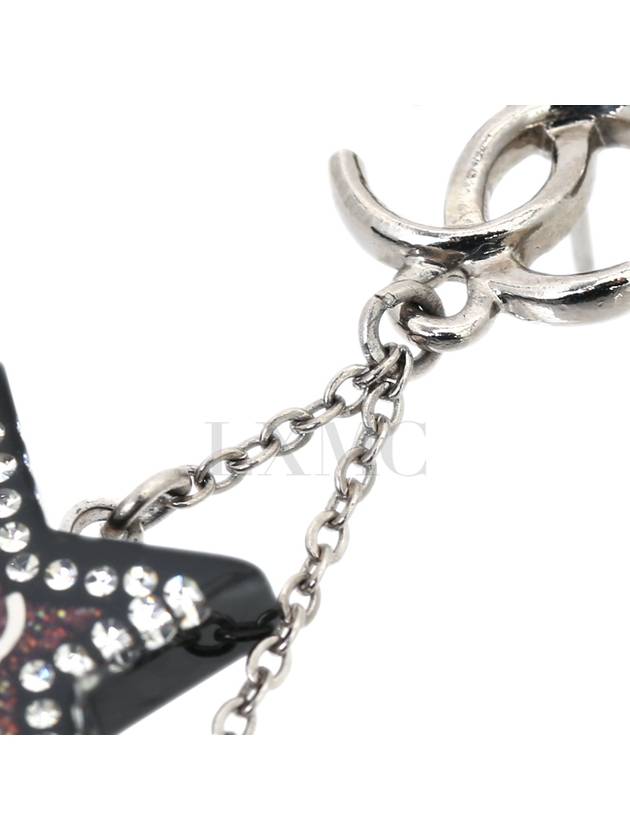 Long Earrings Shooting Star Resin CC Logo Dangle Chanel