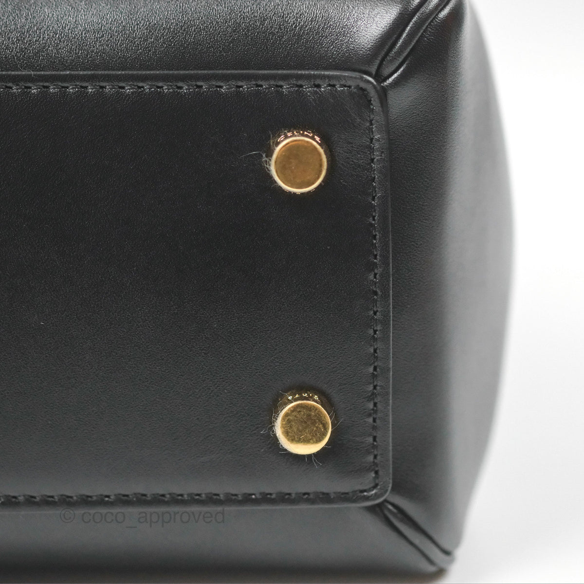 Celine Small 16 Bag Black Satinated Calfskin