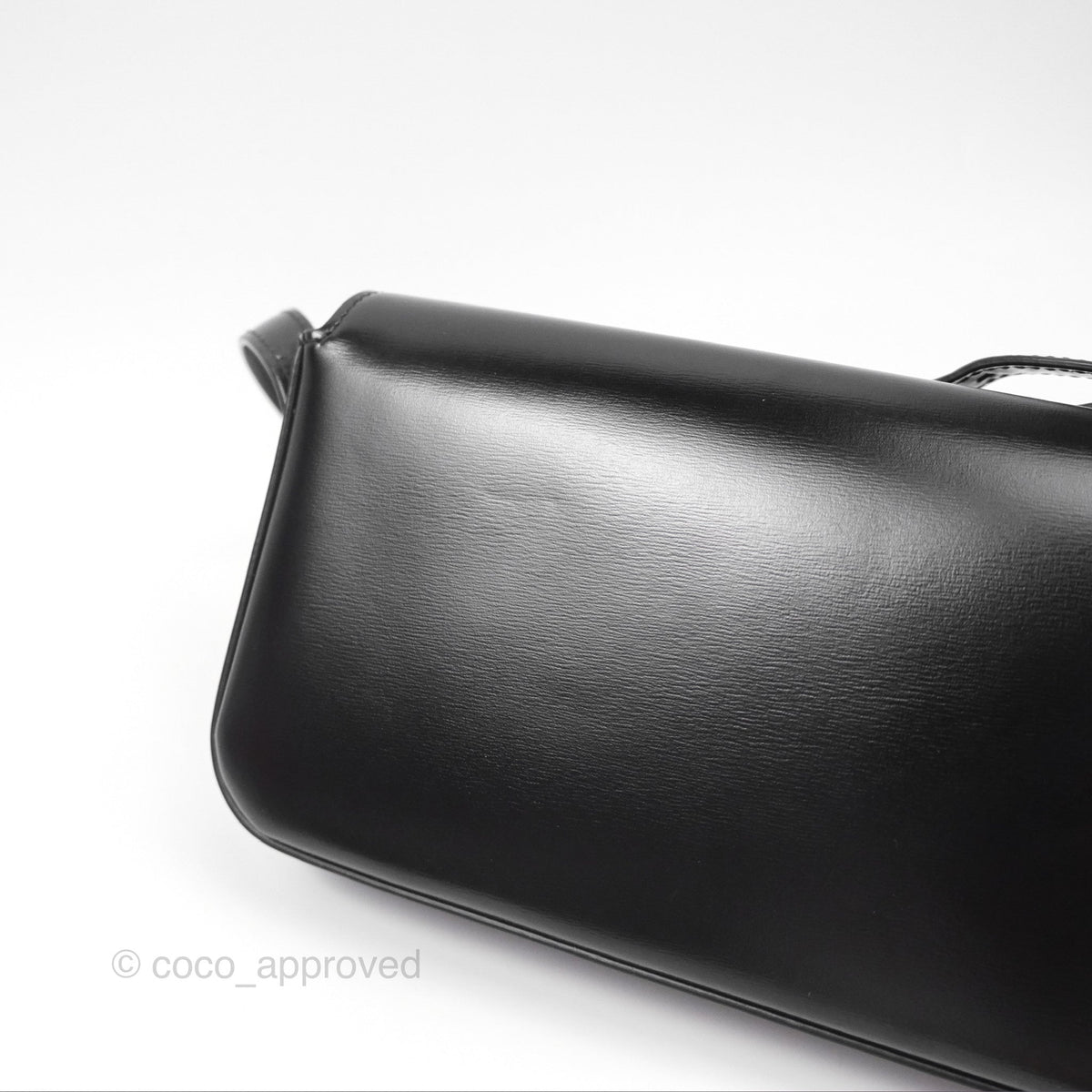 Celine Triomphe Shoulder Bag Black Calfskin