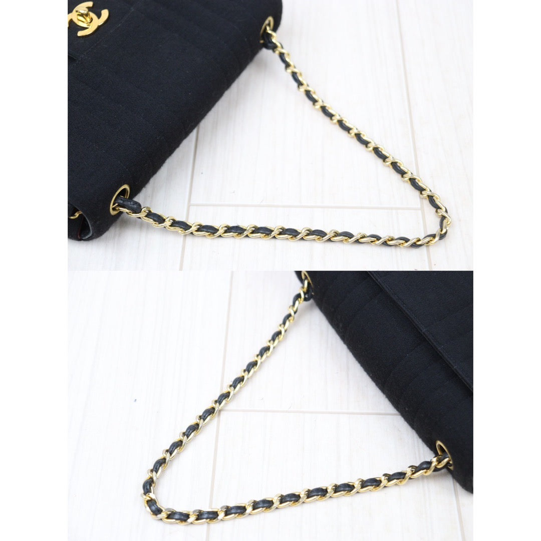Rank AB ｜ CHANEL Canvas Baguette 23 Shoulder Bag Black Made In 2006-2008Year｜ P24061142
