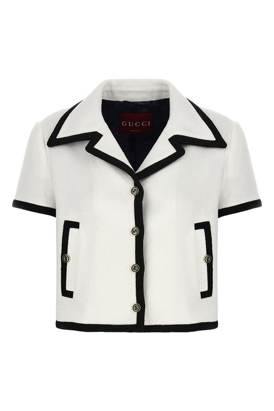 Gucci Women Tweed Crop Jacket