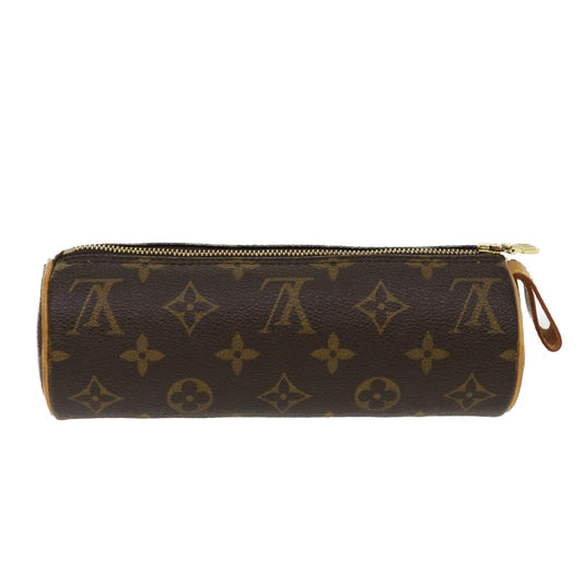Louis Vuitton Brown Canvas Trousse rond clutch bag