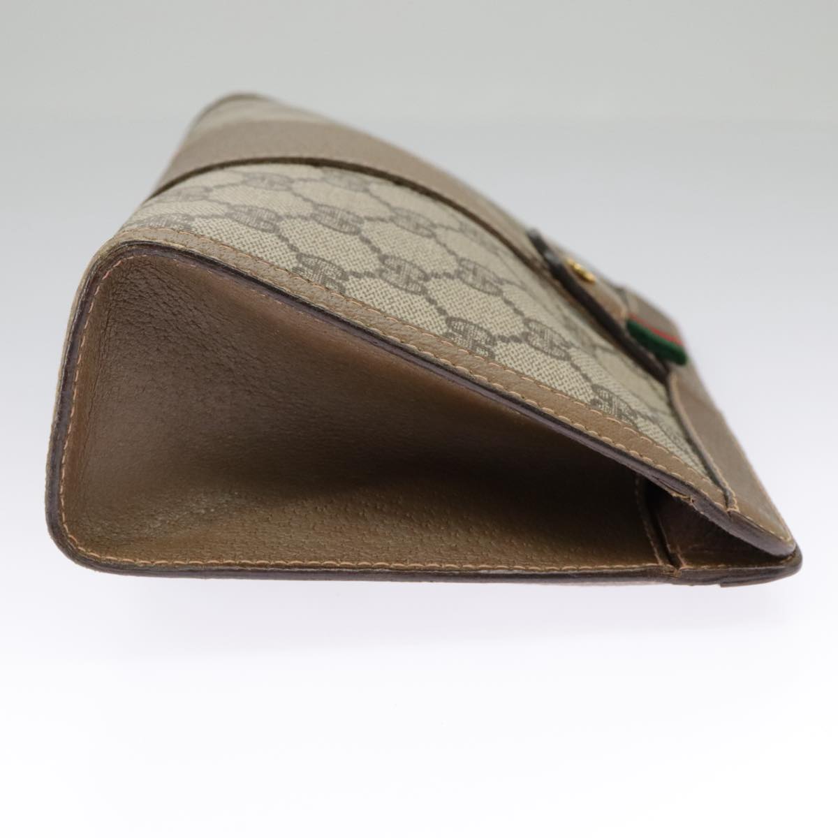 Gucci Ophidia Beige Canvas Clutch Bag