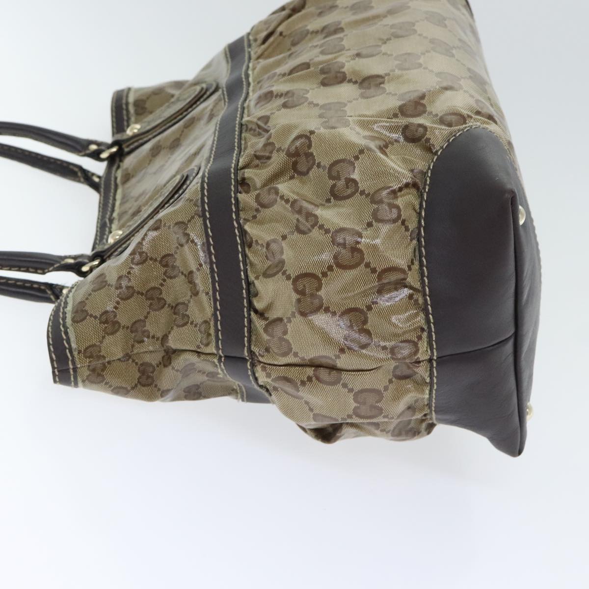 Gucci Gg Crystal Beige Canvas Tote Bag