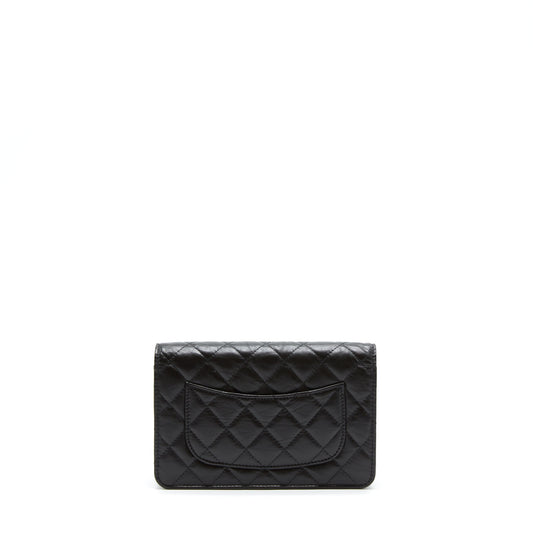 Chanel 2.55 Reissue Wallet On Chain Aged Calfskin Black GHW (Microchip)