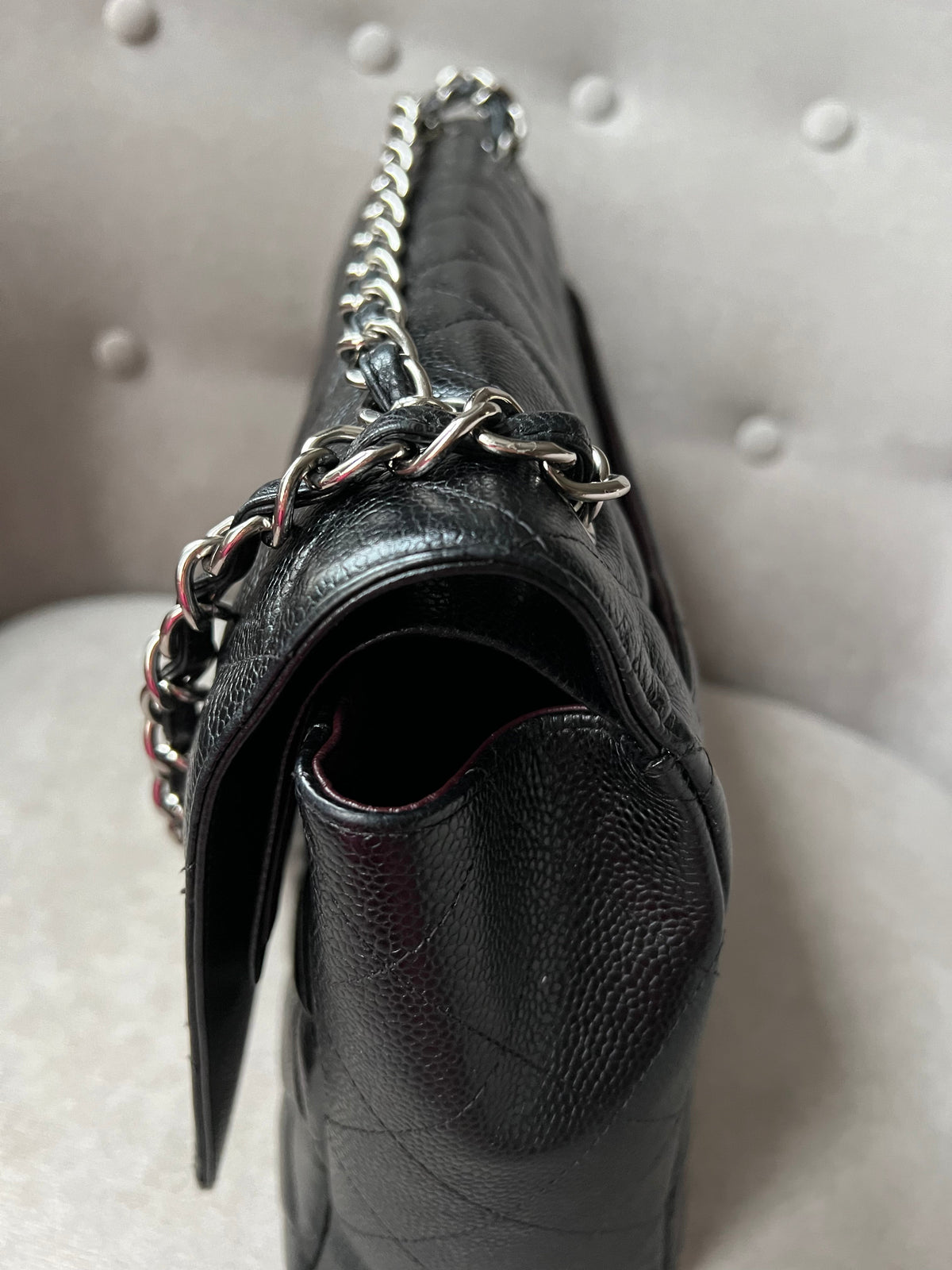 Chanel Maxi Double Flap in Black Caviar