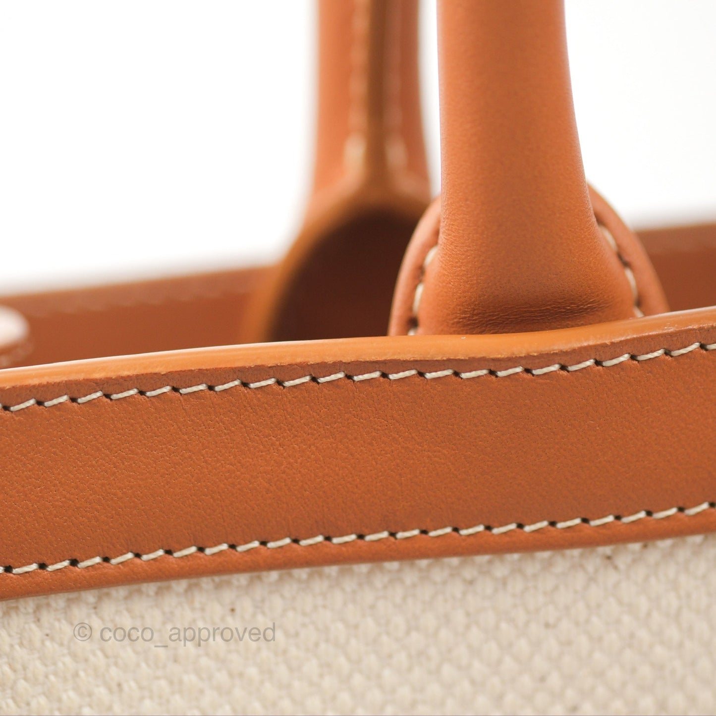 Celine Small Vertical Cabas Tote With Celine Print Natural/Tan