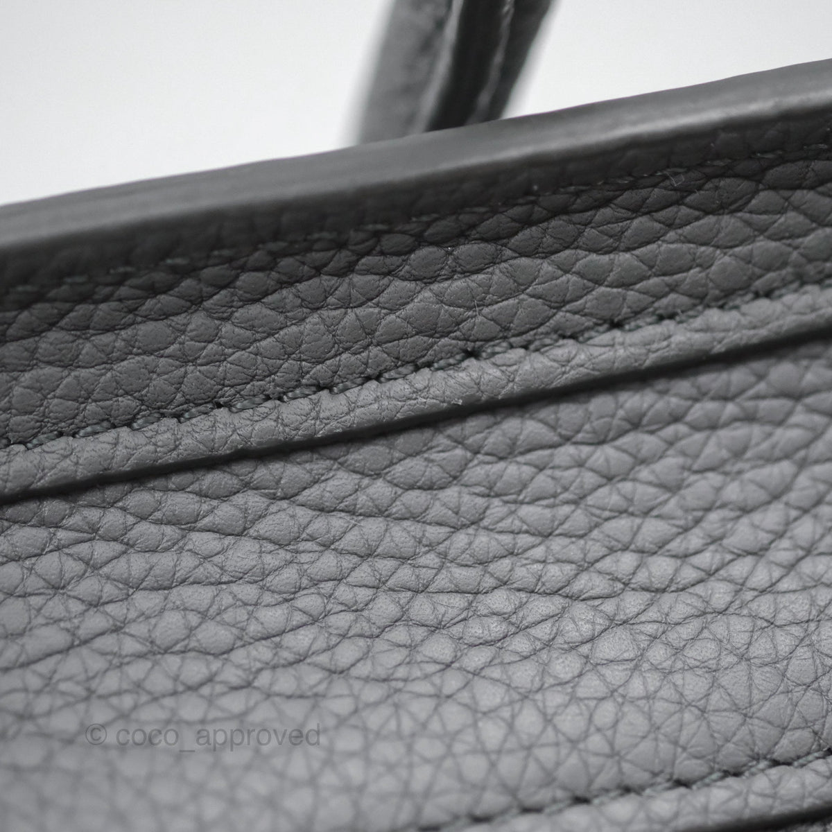 Celine Nano Luggage Bag Grey Drummed Calfskin
