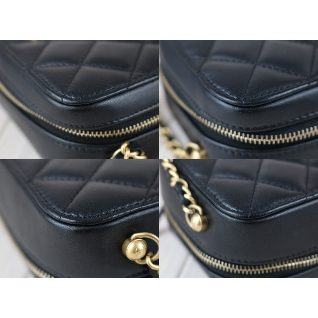 Very Good ( Rank A)｜ CHANEL Matrasse Chain Camera Bag  Shoulder Bag Black  ｜R24111207