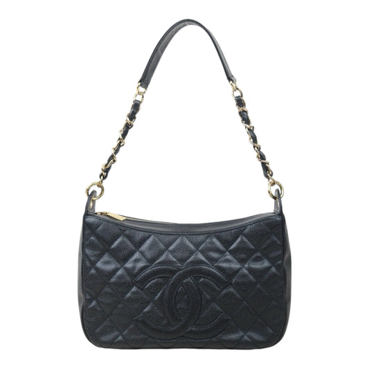 Good ( Rank AB)｜ CHANEL Half Moon Shoulder Bag Black Made In 2004-2005Year  ｜VT25030113