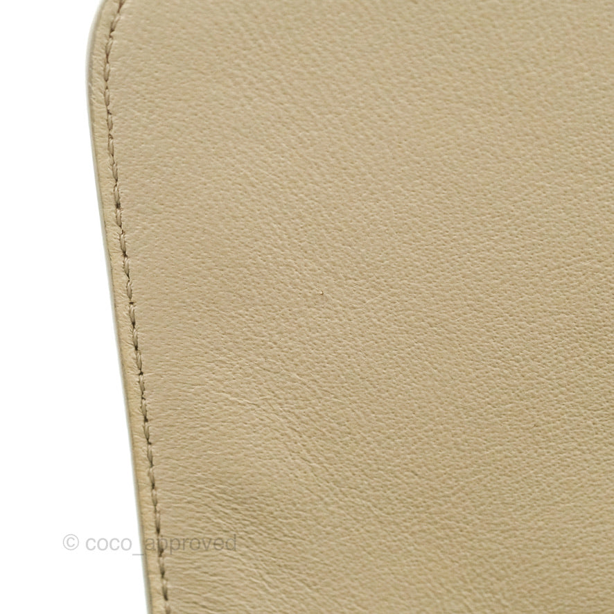Celine Small Sleek Trapeze Beige Calfskin/Patent