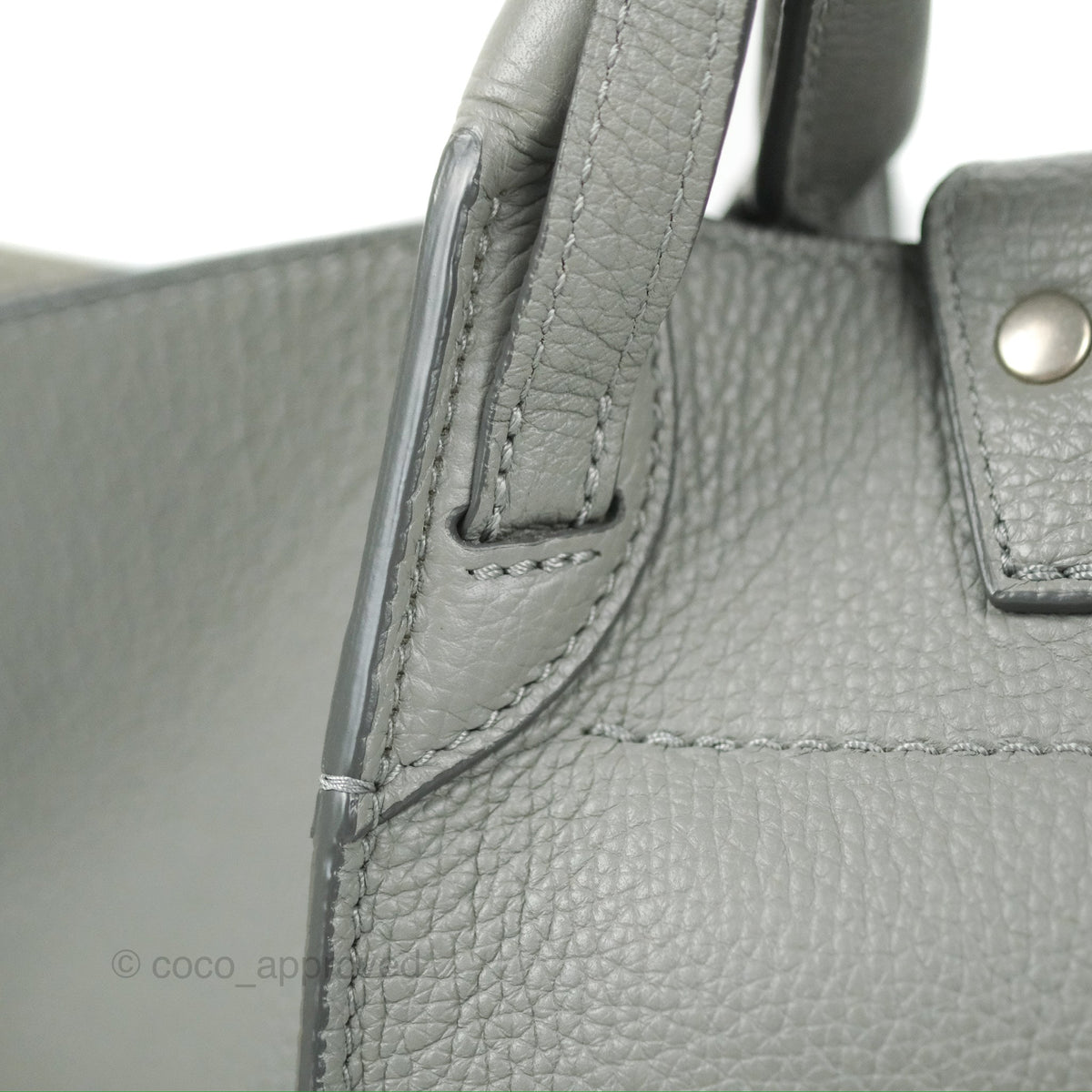 Celine Small Big Bag Grey Supple Grained Leather Silver Hardware