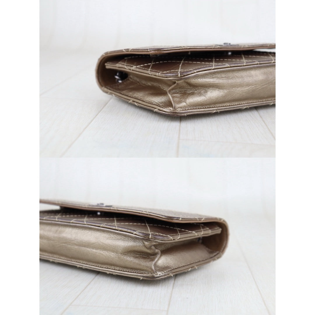 Fair ( Rank B)｜ CHANEL Matelasse Chain  Lamb Skin WOC Golden  Made in 2012Year ｜H25063008