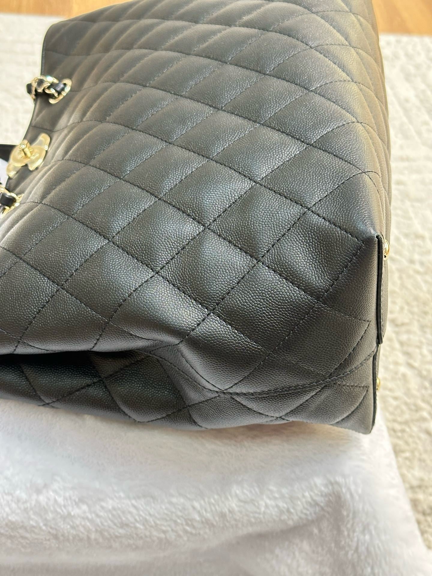Chanel Medium Classic CC Shopping Tote Quilted Calfskin