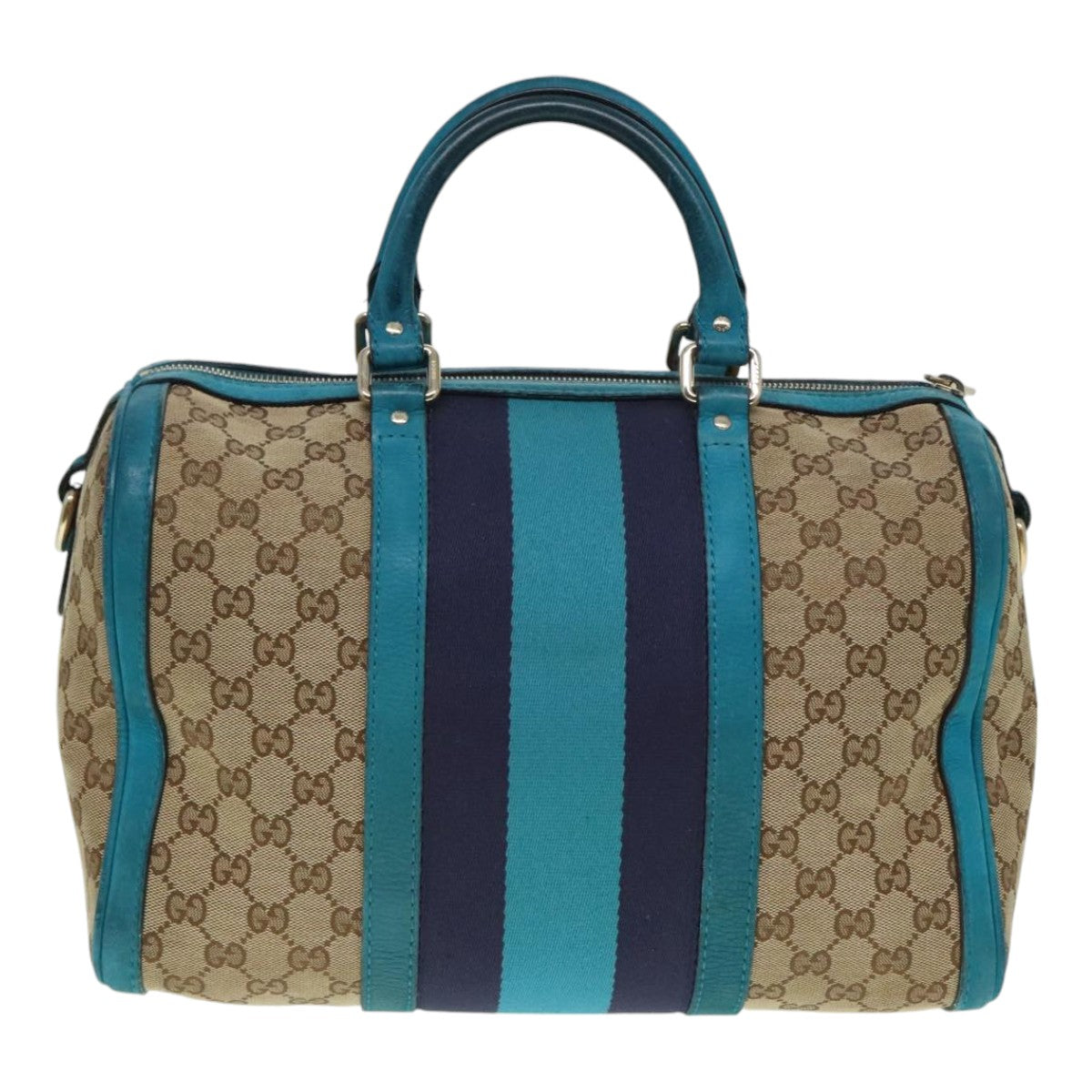 Gucci Web Beige Canvas Travel Bag