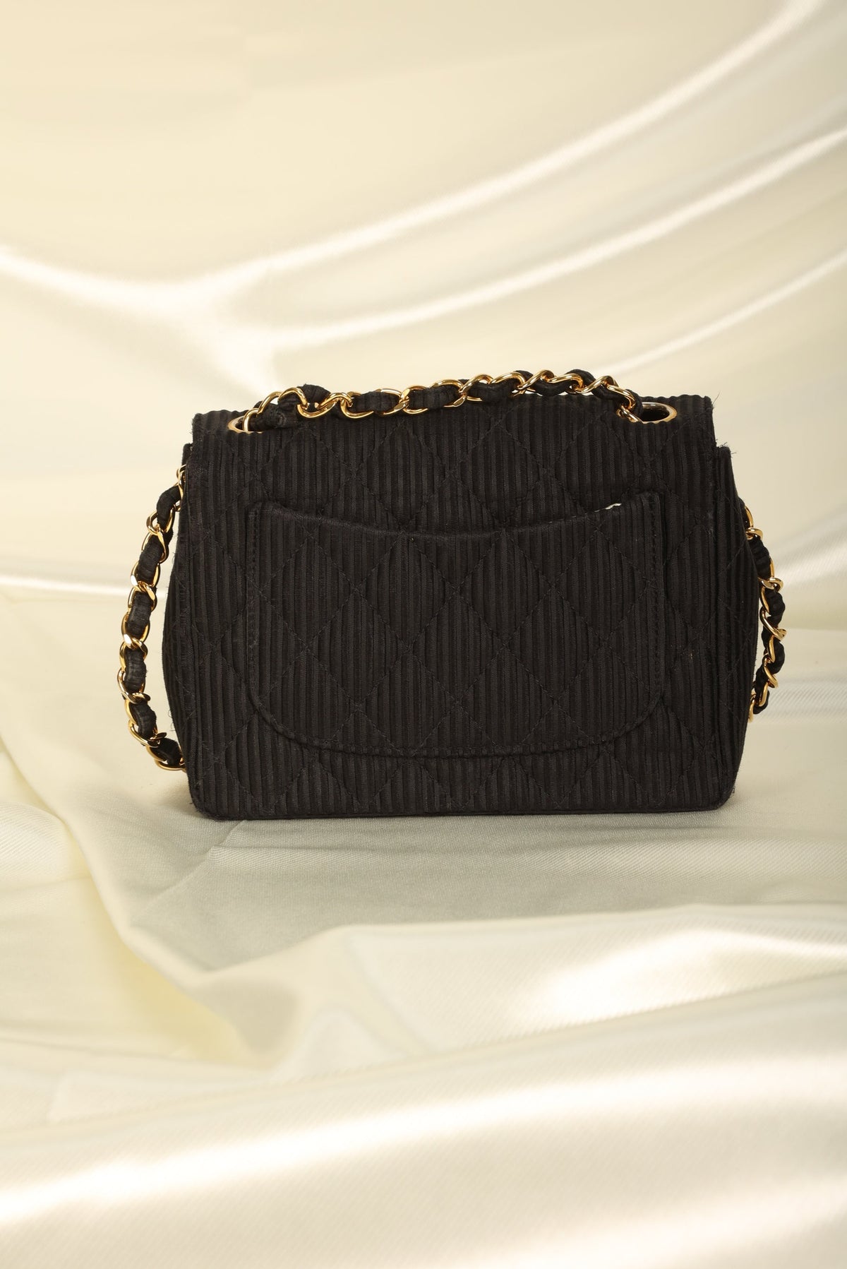 Chanel Satin Quilted Flap Bag