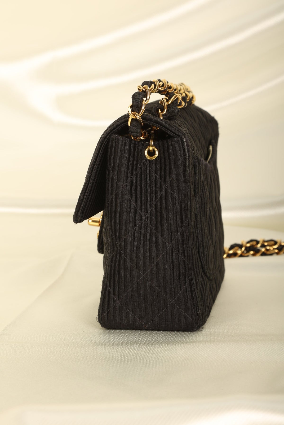 Chanel Satin Quilted Flap Bag