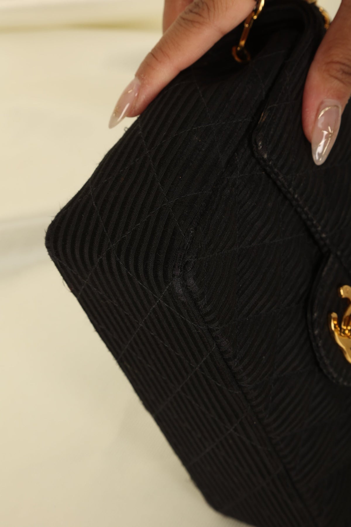 Chanel Satin Quilted Flap Bag