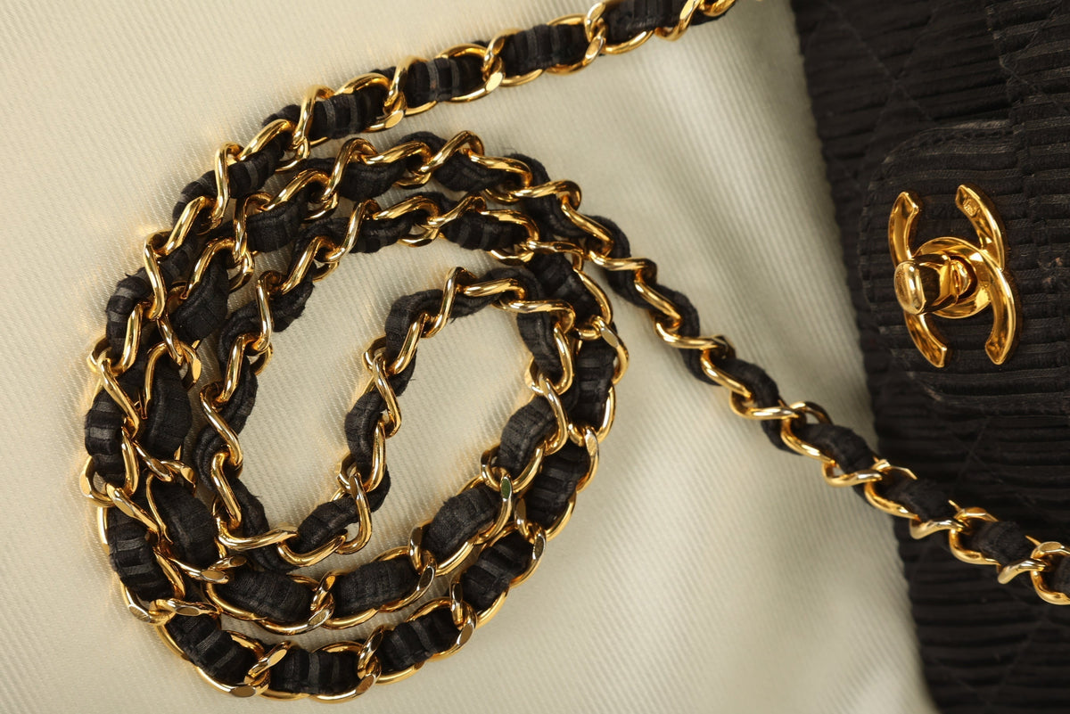 Chanel Satin Quilted Flap Bag