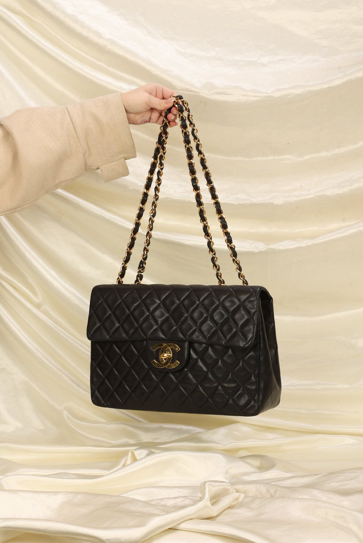 Chanel Maxi XL Logo Flap Bag