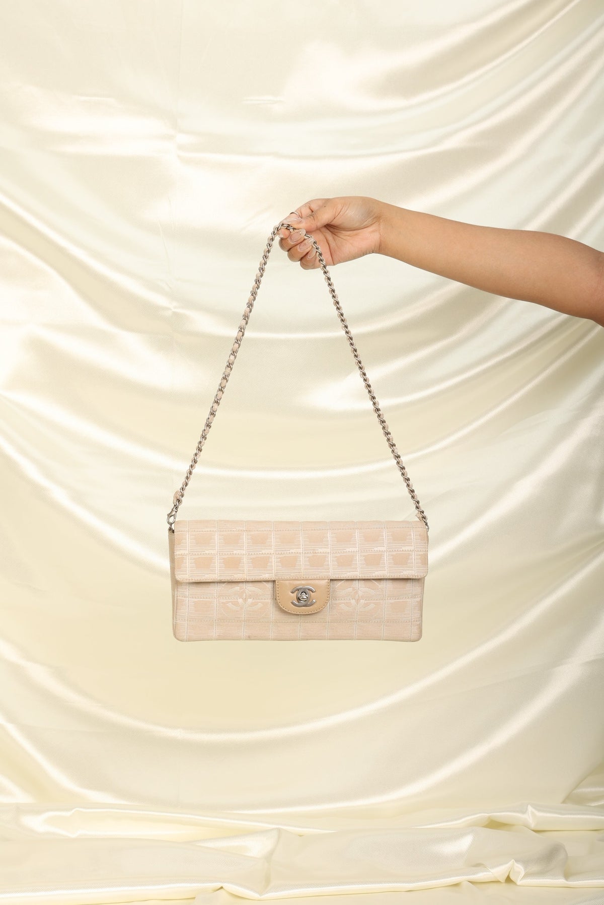 Chanel Nylon Ligne Chocolate Bar Pochette