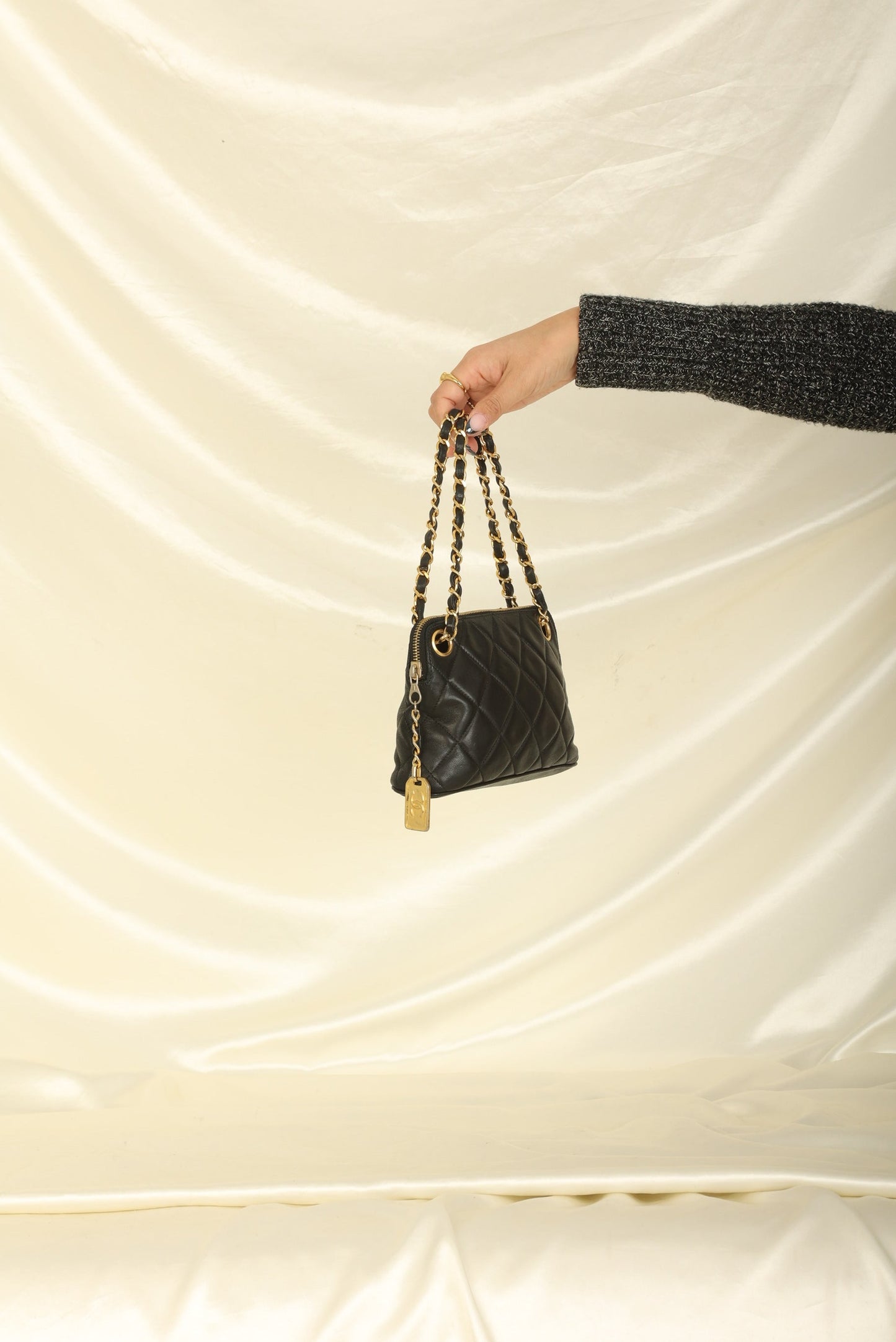 Chanel 1989 Lambskin Mini Zip Tote