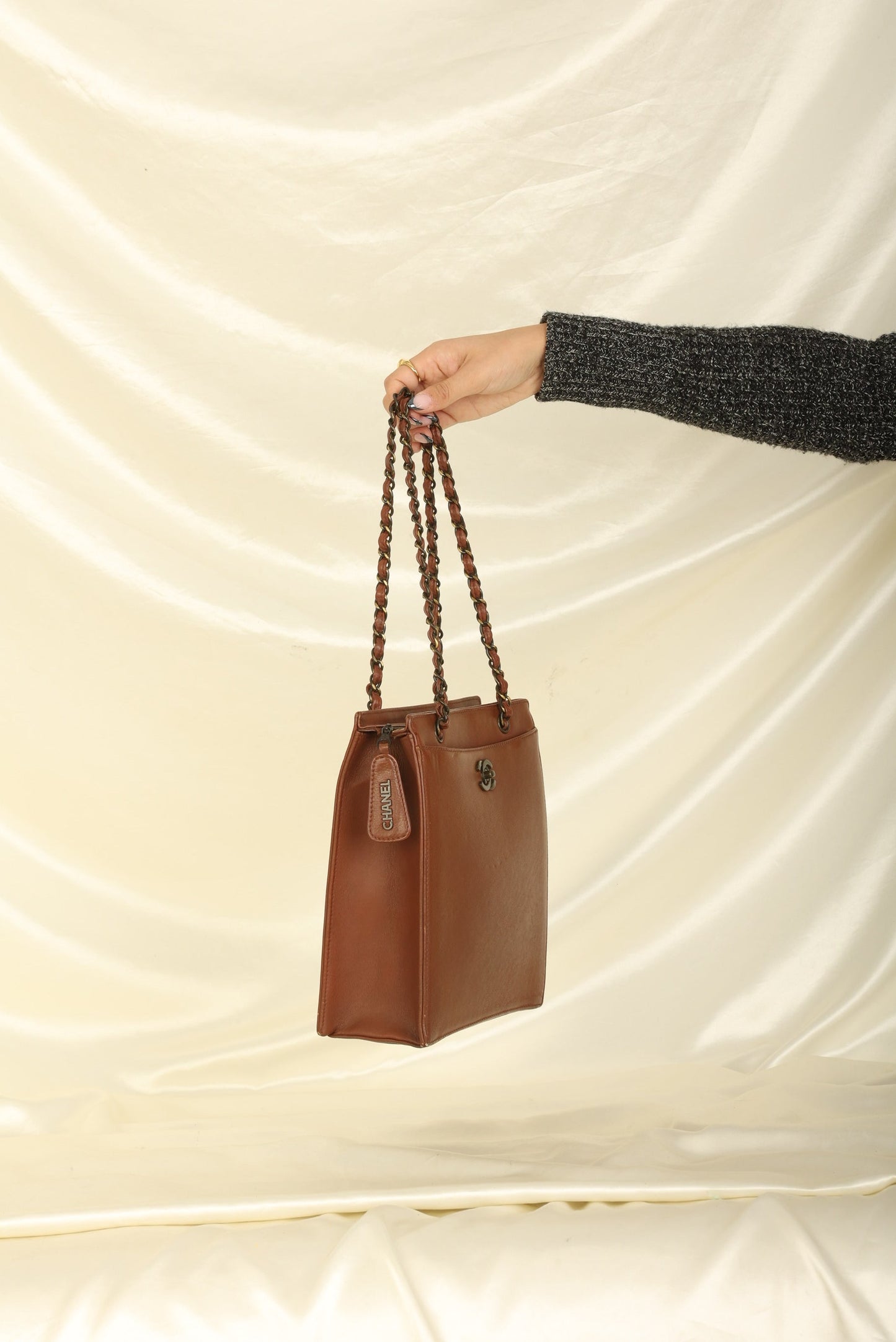 Chanel 1997 Calfskin Turnlock Tote