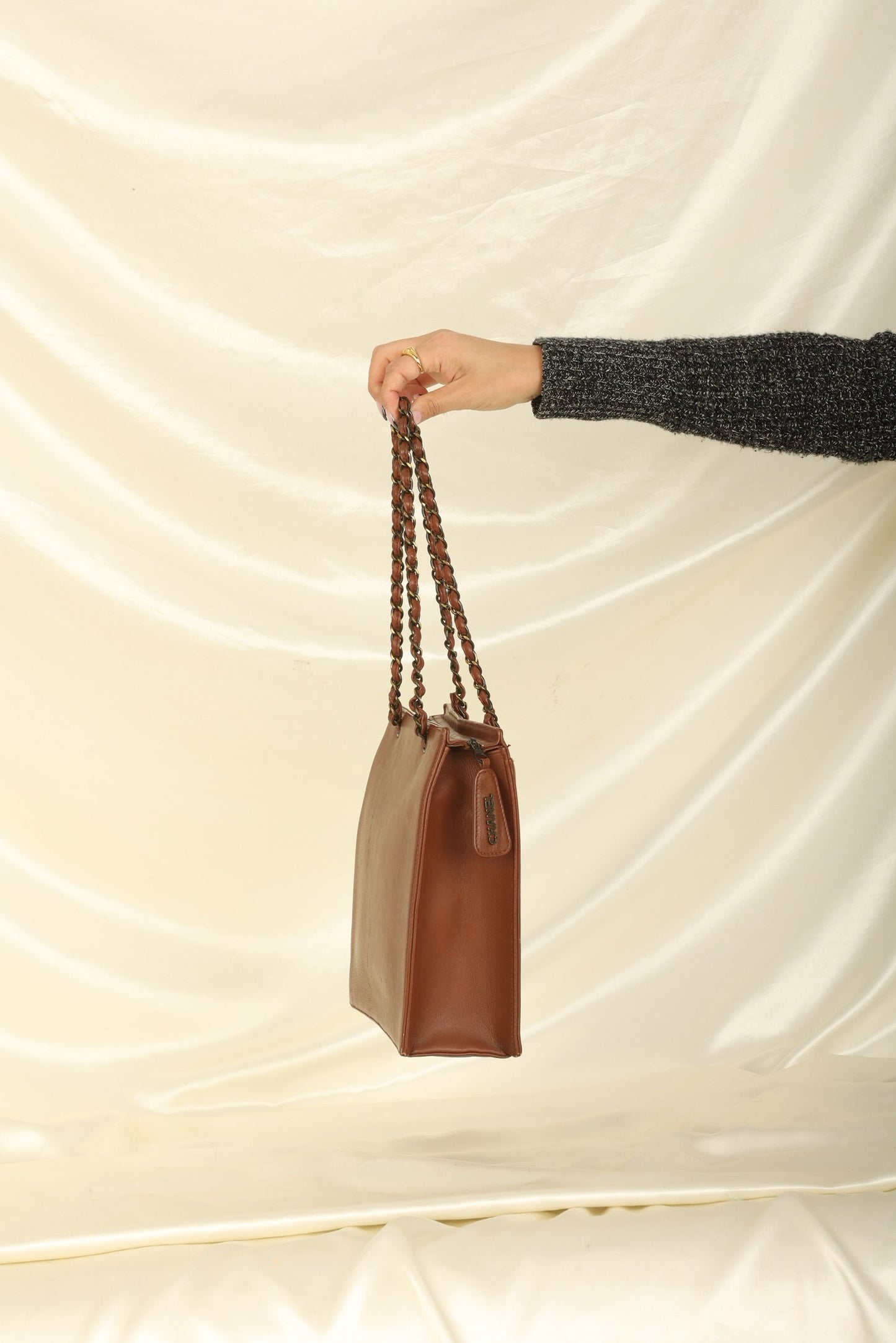 Chanel 1997 Calfskin Turnlock Tote